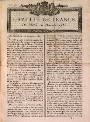 Gazette de France Dienstag 10. Dezember 1782