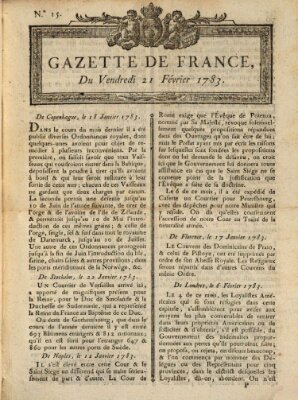 Gazette de France Freitag 21. Februar 1783