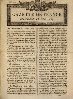 Gazette de France Freitag 16. Mai 1783