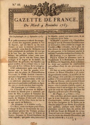 Gazette de France Dienstag 4. November 1783