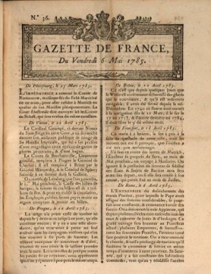 Gazette de France Freitag 6. Mai 1785