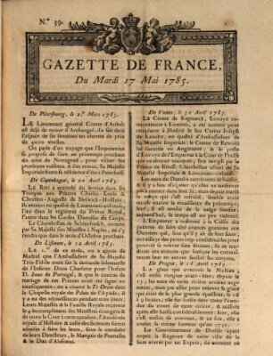 Gazette de France Dienstag 17. Mai 1785