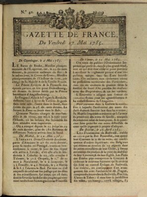 Gazette de France Freitag 27. Mai 1785