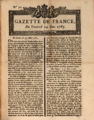 Gazette de France Freitag 24. Juni 1785