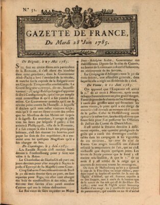 Gazette de France Dienstag 28. Juni 1785