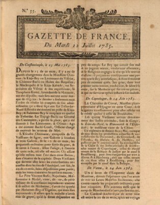 Gazette de France Dienstag 12. Juli 1785