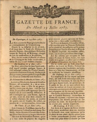 Gazette de France Dienstag 19. Juli 1785