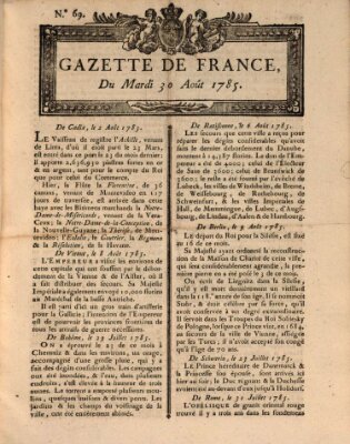 Gazette de France Dienstag 30. August 1785