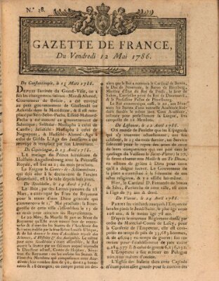 Gazette de France Freitag 12. Mai 1786