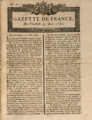 Gazette de France Freitag 23. Juni 1786