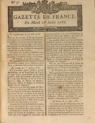 Gazette de France Dienstag 18. Juli 1786