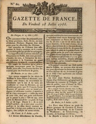 Gazette de France Freitag 28. Juli 1786