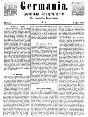 Germania Donnerstag 9. Juli 1868