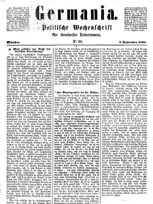 Germania Donnerstag 3. September 1868