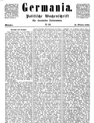 Germania Donnerstag 15. Oktober 1868