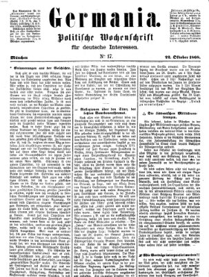 Germania Donnerstag 22. Oktober 1868