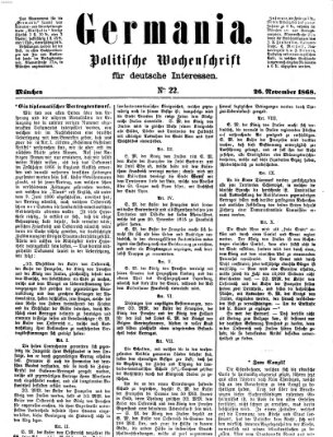 Germania Donnerstag 26. November 1868