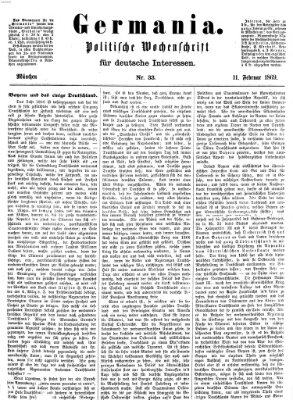 Germania Donnerstag 11. Februar 1869