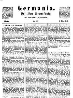 Germania Donnerstag 4. März 1869