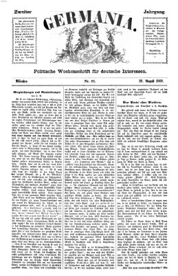 Germania Samstag 28. August 1869