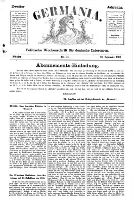 Germania Samstag 18. September 1869