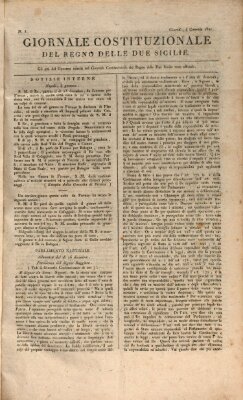 Giornale del Regno delle Due Sicilie Donnerstag 4. Januar 1821