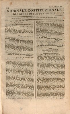 Giornale del Regno delle Due Sicilie Freitag 5. Januar 1821