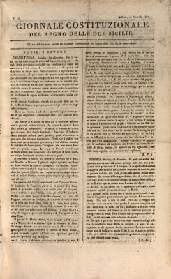 Giornale del Regno delle Due Sicilie Samstag 27. Januar 1821