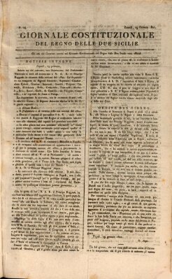 Giornale del Regno delle Due Sicilie Montag 29. Januar 1821