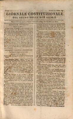 Giornale del Regno delle Due Sicilie Mittwoch 21. Februar 1821