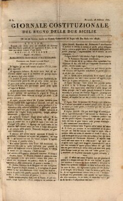 Giornale del Regno delle Due Sicilie Mittwoch 28. Februar 1821