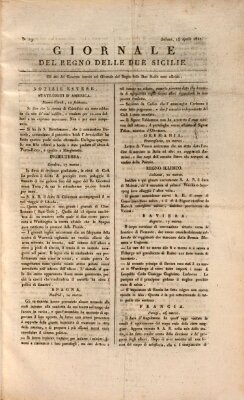 Giornale del Regno delle Due Sicilie Samstag 14. April 1821