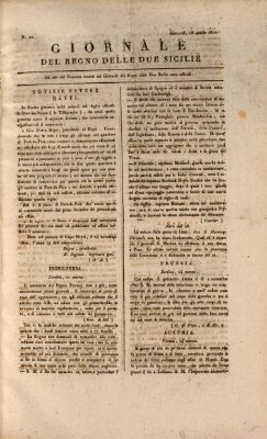 Giornale del Regno delle Due Sicilie Mittwoch 18. April 1821