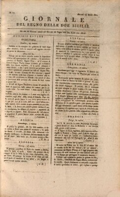 Giornale del Regno delle Due Sicilie Dienstag 24. April 1821