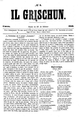 I Grischun Samstag 29. Januar 1859