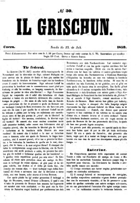 I Grischun Samstag 23. Juli 1859