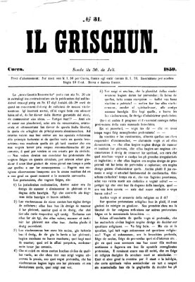 I Grischun Samstag 30. Juli 1859