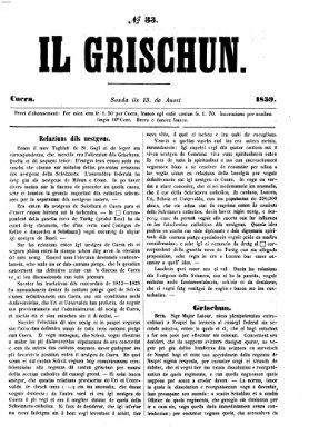 I Grischun Samstag 13. August 1859