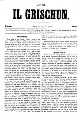 I Grischun Samstag 27. August 1859