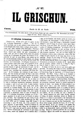 I Grischun Samstag 19. November 1859