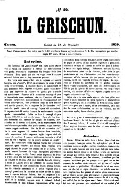 I Grischun Samstag 24. Dezember 1859