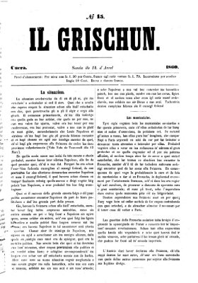 I Grischun Samstag 14. April 1860