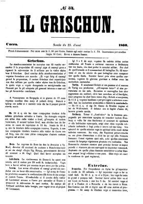 I Grischun Samstag 25. August 1860