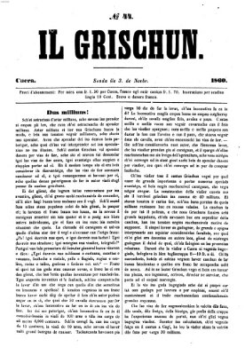 I Grischun Samstag 3. November 1860