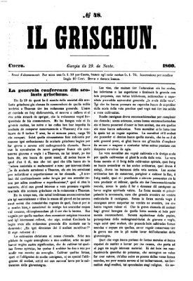 I Grischun Donnerstag 29. November 1860