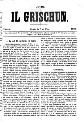 I Grischun Donnerstag 7. März 1861