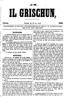 I Grischun Donnerstag 18. April 1861