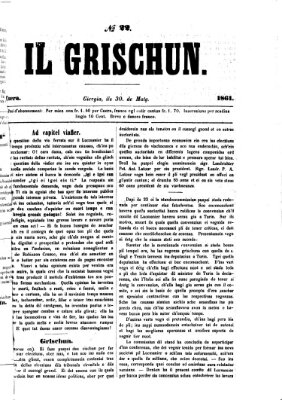 I Grischun Donnerstag 30. Mai 1861