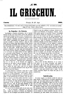 I Grischun Donnerstag 26. September 1861