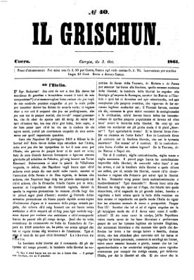 I Grischun Donnerstag 3. Oktober 1861